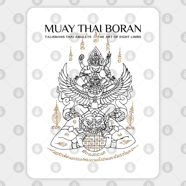 Muay Thai Sak Yant Tattoo The Garuda Magnet by KewaleeTee